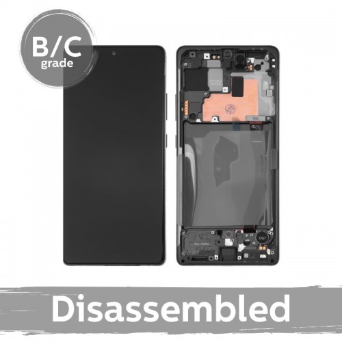 LCD ekranas skirtas Samsung G770 S10 Lite su rėmeliu / Prism Black / (8.5/10 naudotas)
