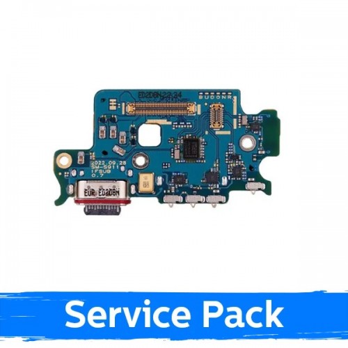 Разъём зарядки совместимый с Samsung S911 S23 со шлейфом Plata (Service Pack)