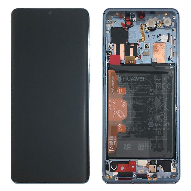 LCD ekranas Huawei P30 PRO su lietimo ekranu, rėmeliu ir baterija Breathing Crystal originalus (naudotas Grade A)
