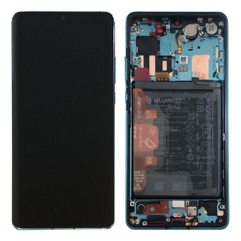 LCD экран Huawei P30 Pro с тачскрином, рамкой и аккумулятором Aurora Оригинал (б/у Grade A)