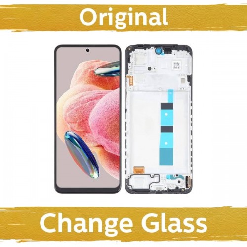 LCD ekranas skirtas Xiaomi Redmi Note 12 Pro+ 5G juodas su rėmu (Atnaujintas: Kinija)