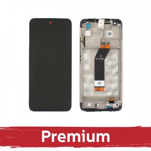 LCD Display Compatible With Xiaomi Redmi 10 (2022) Black with Frame OEM