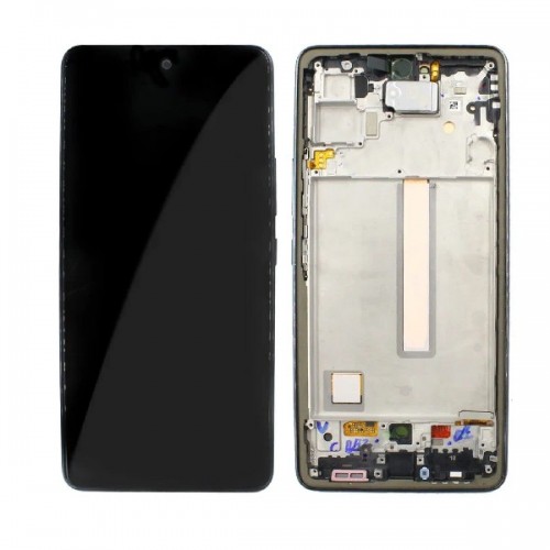 LCD Ekranas suderinamas su Samsung A536 A53 5G su rėmeliu / juodas / HQ