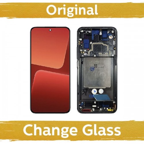 LCD Ekranas suderinamas su Xiaomi 13 su rėmeliu / Juodas / (Atnaujintas: Kinija)