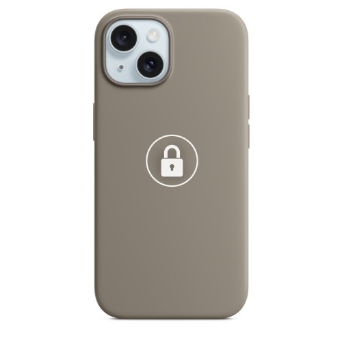 Telefono dėklas „Silicone Case v2", skirtas iPhone 15, Clay, su dėžute