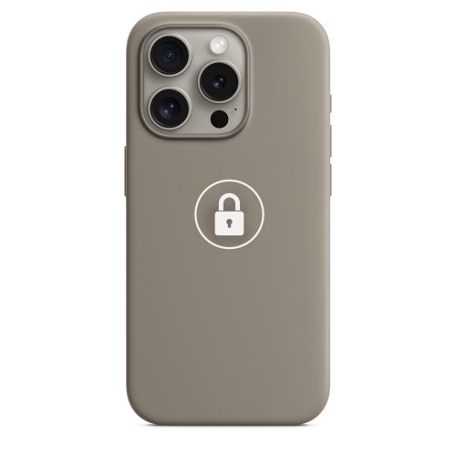 Telefono dėklas „Silicone Case v2", skirtas iPhone 15 Pro, Clay, su dėžute