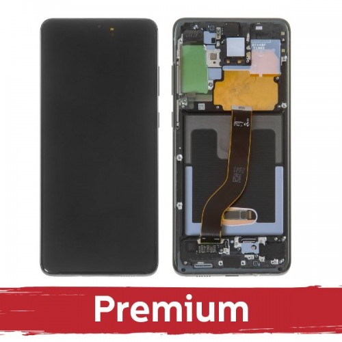 LCD ekranas skirtas Samsung G985 S20 Plus su rėmeliu / Cosmic Grey / OEM