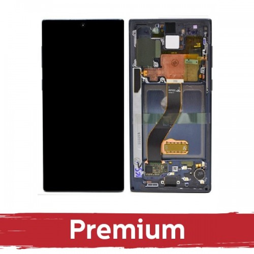 LCD ekranas skirtas Samsung N975 Note 10 Plus su rėmeliu / Aura Glow / OEM