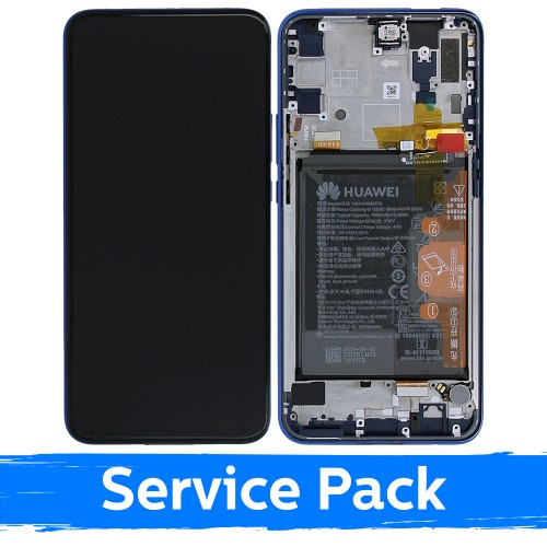 LCD дисплей для Huawei P Smart Z с рамкой / сапфировый синий / (Service Pack)