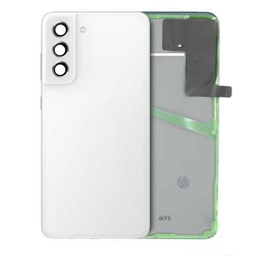 Galinis dangtelis skirtas Samsung G990 S21 FE / Baltas / (su kameros lęšiu) OEM