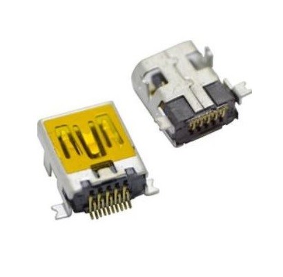 Įkrovimo jungtis universali Mini USB (10pin, ilga)