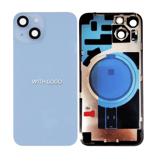 Задняя крышка совместимая с iPhone 14 Plus / синий / (полное покрытие без NFC шлейфа) / OEM