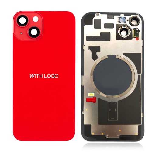 Задняя крышка совместимая с iPhone 14 Plus / красный / (полное покрытие без NFC шлейфа) / OEM