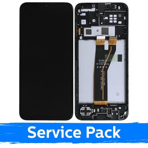 LCD ekranas suderinamas su Samsung M146 M14 5G juodas su rėmeliu (Service Pack)