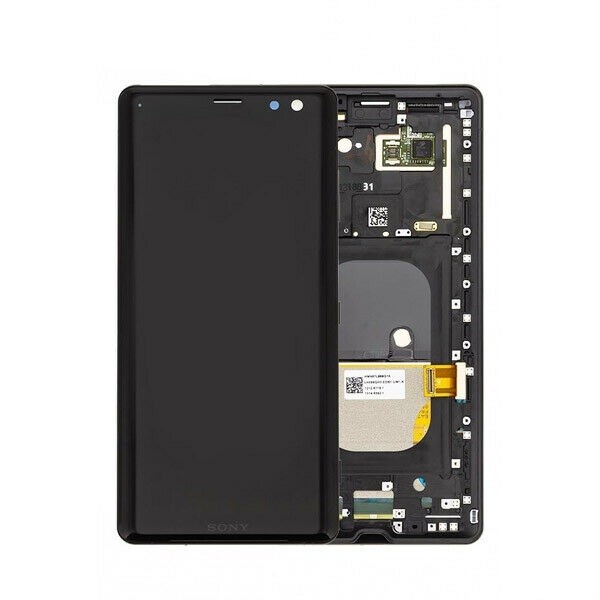LCD экран Sony Xperia XZ3 H8416/H9436 с тачскрином с рамкой чёрный Оригинал (б/у Grade C)