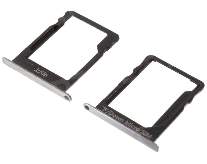 SIM card holder Huawei P8 Lite silver (white) 2pcs original (service pack)