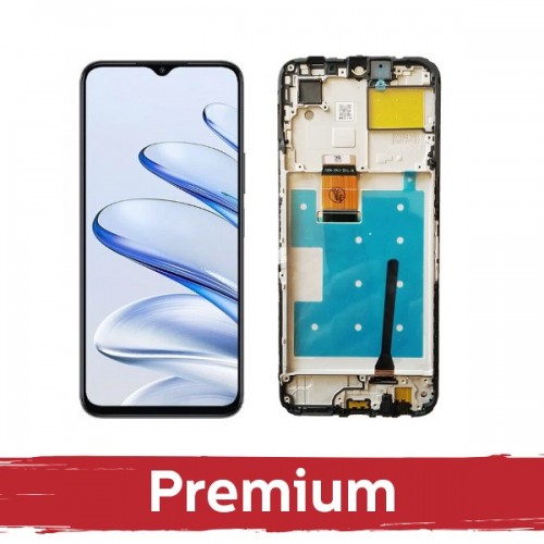LCD дисплей совместимый с Huawei Honor 70 Lite с рамкой / Midnight Black / OEM