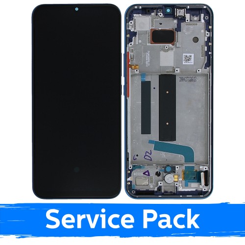 LCD ekranas suderinamas su Xiaomi Mi 10 Lite 5G su rėmeliu / žalias / (Service Pack)