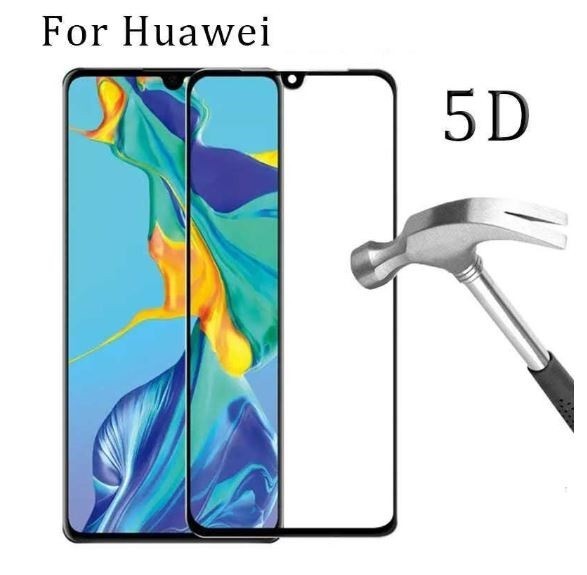 Grūdintas stiklas 5D Full Glue Huawei P40 lenktas juodas bulk