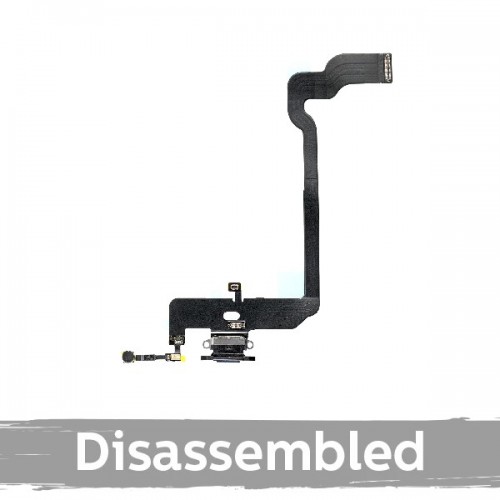 Charging Port Compatible With iPhone XS with Flex / Black / (100% original / disassembled)