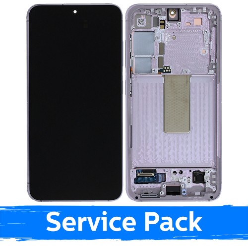LCD ekranas suderinamas su Samsung S911 S23 su rėmeliu / levandų (šviesiai rožinis) / (Service Pack)