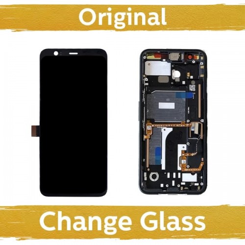 LCD дисплей для Google Pixel 4 G020M чёрный с рамкой (Renewed: China)