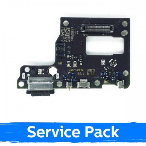 Charging Port Compatible With Xiaomi Mi 9 Lite with Flex / Plata (Service Pack)