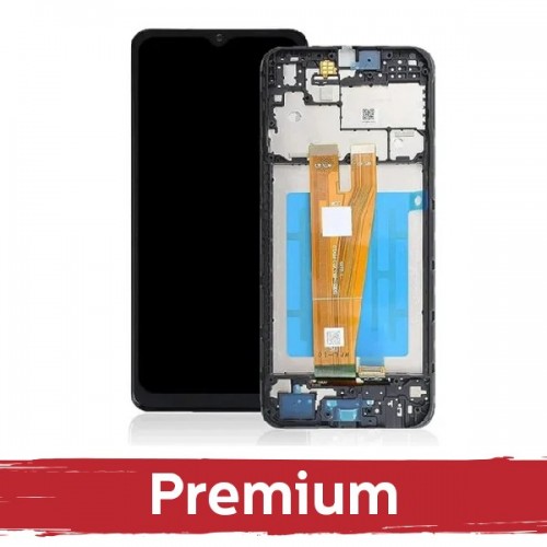 LCD дисплей для Samsung A055 A05 чёрный с рамкой OEM