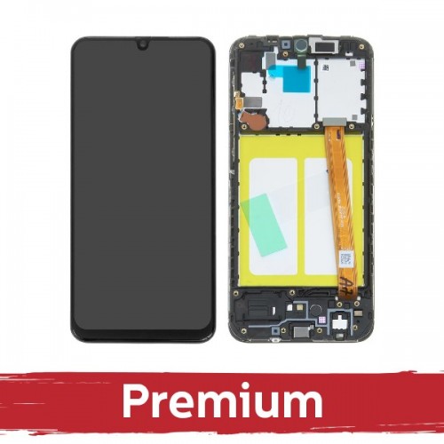 LCD дисплей для Samsung A202 A20e чёрный с рамкой OEM