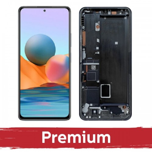 LCD ekranas, suderinamas su Xiaomi Mi Note 10 (Note 10 Pro / Note 10 Lite (2020)), su rėmeliu / Glacier White / OEM