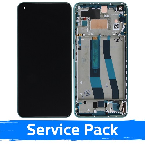 LCD Display Compatible With Xiaomi Mi 11 Lite 4G (Lite 5G / Lite 5G NE) With Frame / Mint Green / (Service Pack)