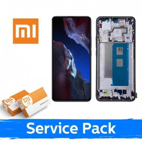 LCD дисплей совместим с Xiaomi Poco F5 5G с рамкой / синий / (Service Pack)
