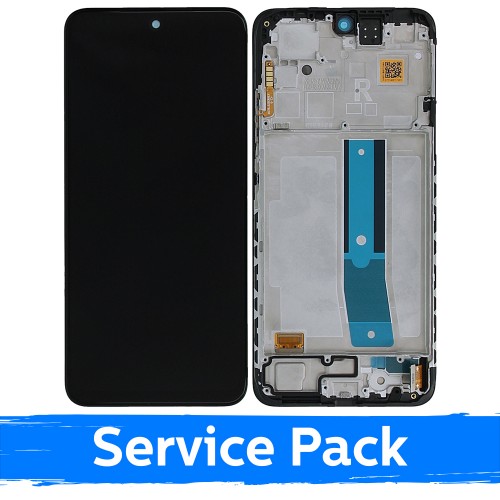 Ekranas skirtas Xiaomi Redmi Note 12S (4G) / Redmi Note 11S (4G) / Poco M4 Pro 4G juodas su rėmeliu (Service Pack)