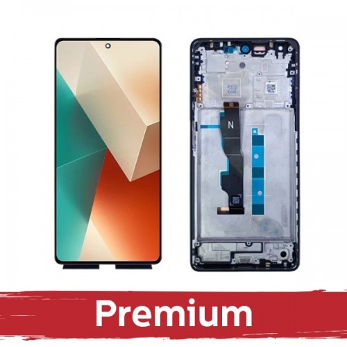 LCD ekranas, suderinamas su Xiaomi Redmi Note 13 4G su rėmeliu / Midnight Black / OEM