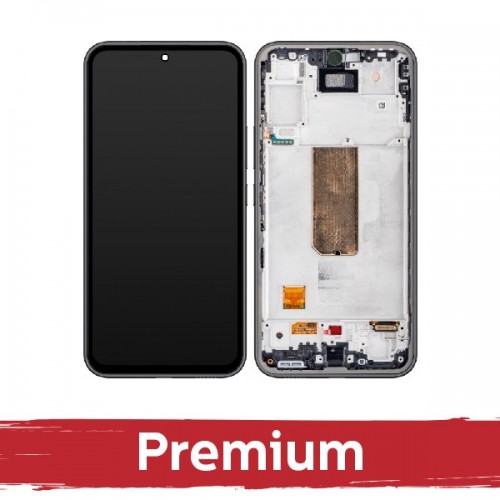 LCD ekranas, suderinamas su Samsung A546 A54 5G su rėmeliu / juodas / OEM