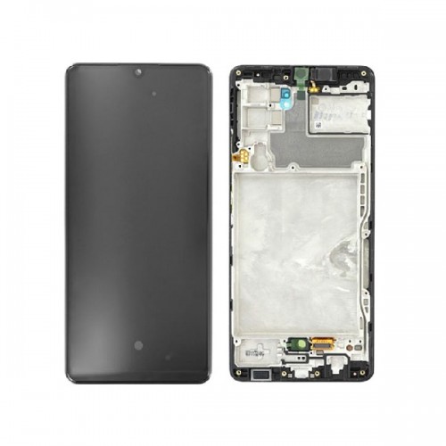 LCD ekranas, suderinamas su Samsung A426 A42 5G, juodas su rėmeliu HQ
