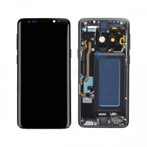 LCD Display Compatible With Samsung G960 S9 with Frame / Midnight Black / HQ