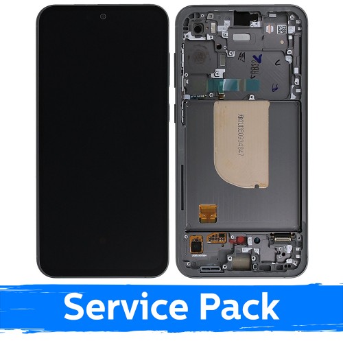 LCD ekranas, suderinamas su Samsung S711 S23 FE su rėmeliu / Graphite (Service Pack)