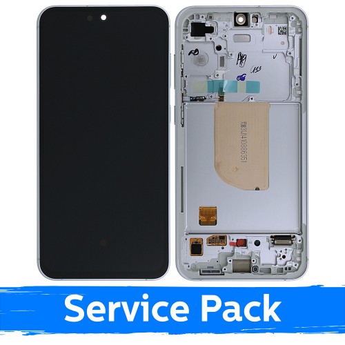 LCD ekranas, suderinamas su Samsung S711 S23 FE su rėmeliu / Cream (Mint/Graphite/Purple/Indigo/Tangerine) (Service Pack)