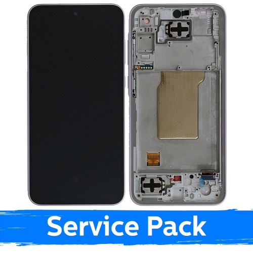 LCD дисплей совместимый с Samsung A356 A35 5G с рамкой / Lilac / (Service Pack)