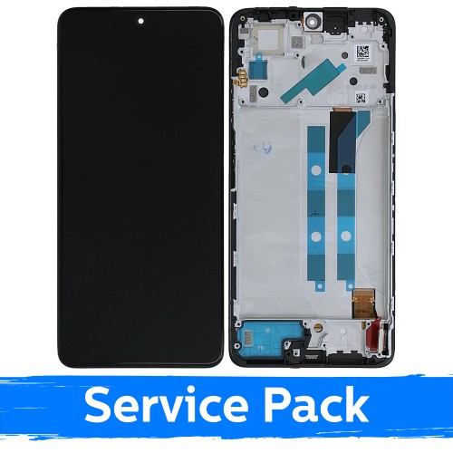 LCD дисплей для Xiaomi Redmi Note 12 Pro 4G / Redmi Note 11 Pro / Poco X4 Pro 5G чёрный с рамкой (сервисный пак)