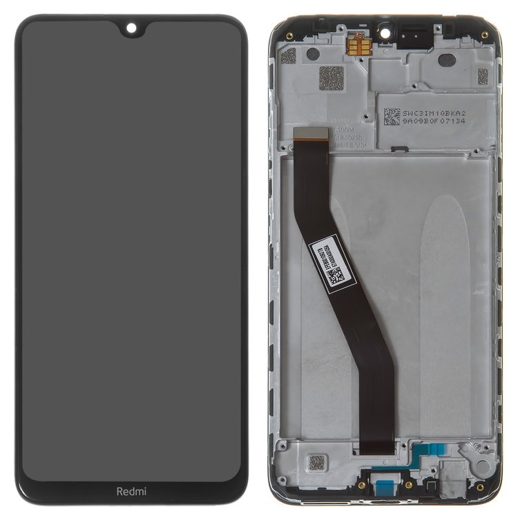 LCD screen Xiaomi Redmi 8/8A with touch screen and frame Black original (service pack)