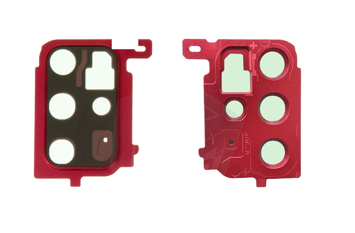 Samsung G985/G986 S20 Plus kameros stikliukas su rėmeliu Aura Red ORG
