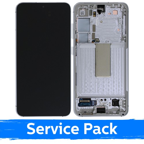 LCD дисплей для Samsung S911 S23 с рамкой / лаймовый / (Service Pack)