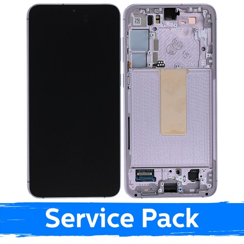 LCD ekranas suderinamas su Samsung S916 S23 Plus su rėmu / Lavender / (Service Pack)