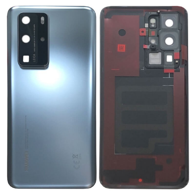 Задняя крышка для Huawei P40 Pro Silver Frost Оригинал (б/у Grade B)