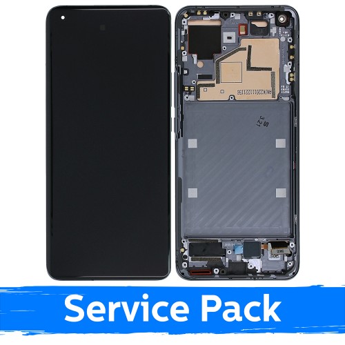 LCD ekranas suderinamas su Xiaomi Mi 11 5G su rėmu / Midnight Gray / (Service Pack)