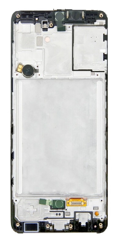 LCD ekranas Samsung A315 A31 2020 su lietimo ekranu ir rėmeliu juodas originalus (service pack)