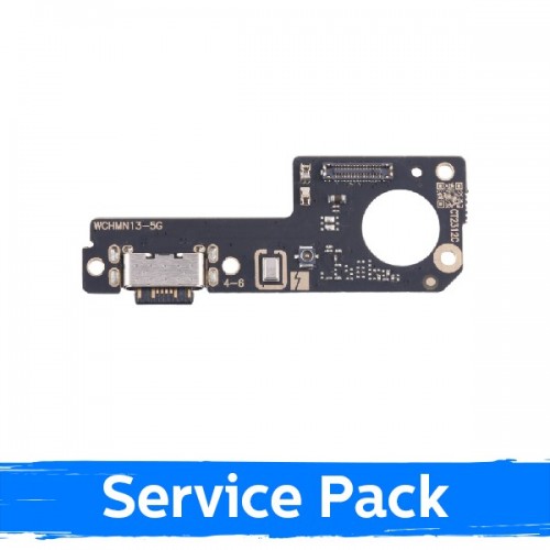 Įkrovimo jungtis skirta Xiaomi Redmi 13 su flex kabeliu / Plata (Service Pack)