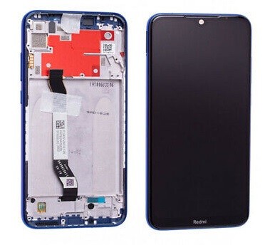 LCD screen Xiaomi Redmi Note 8T with touch screen with frame Blue original (service pack)